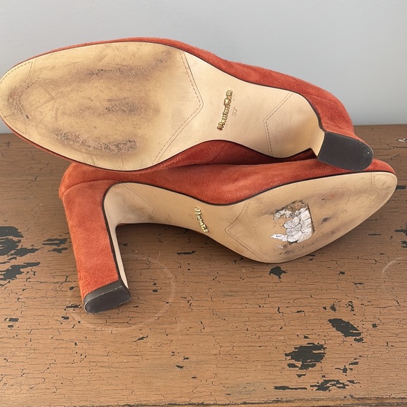 Massimo Dutti Women’s Strappy High-heels Burnt Orange Suede Size 37 (6.5 US) - Picture 12 of 13